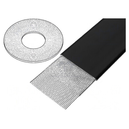 Cablu bandă litat cu PVC negru | Electronic-mag.ro | Componente Electronice