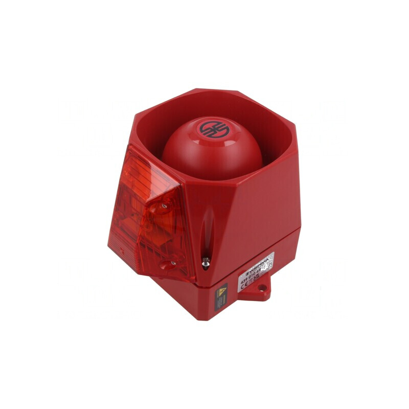 Semnalizator luminos și acustic roșu IP66 | Electronic-mag.ro | Componente Electronice