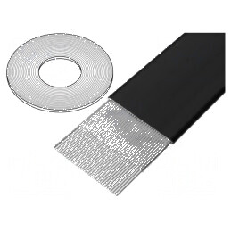 Cablu bandă 1,27mm litat Cu PVC negru 30,5m | Electronic-mag.ro | Componente Electronice