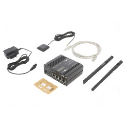 Ruter cu 4 porturi RJ45 Kit de alimentare IP30 | Electronic-mag.ro | Componente Electronice