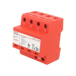Limitator de supratensiuni Tip 1 2 12,5kA pentru şină DIN - Protecție împotriva supratensiunilor din rețea | Electronic-mag.ro | Componente Electronice