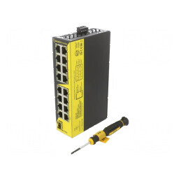 Switch Ethernet neadministrabil cu 16 porturi 5÷30VDC | Electronic-mag.ro | Componente Electronice