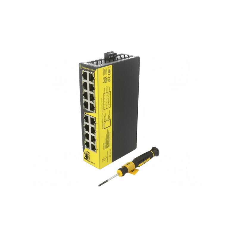 Switch Ethernet neadministrabil cu 16 porturi 5÷30VDC | Electronic-mag.ro | Componente Electronice