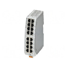 Switch Ethernet neadministrabil cu 16 porturi, compatibil 9÷32VDC | Electronic-mag.ro | Componente Electronice