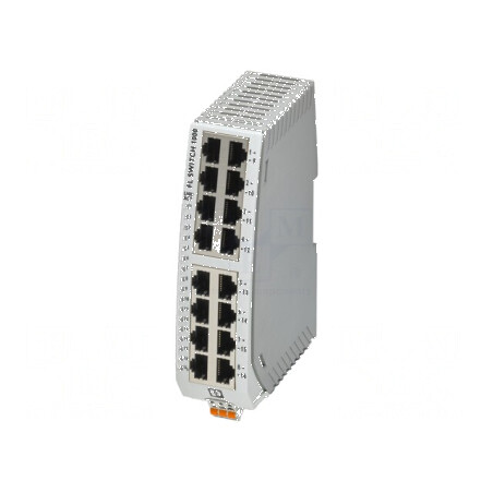Switch Ethernet neadministrabil cu 16 porturi, compatibil 9÷32VDC | Electronic-mag.ro | Componente Electronice