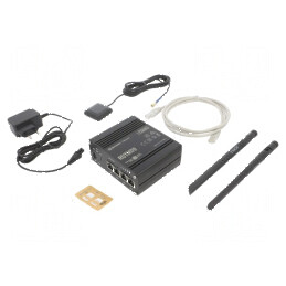 Ruter cu 4 porturi RJ45 - Kit de alimentare IP30 | Electronic-mag.ro | Componente Electronice
