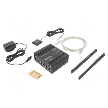 Ruter cu 4 porturi RJ45 - Kit de alimentare IP30 | Electronic-mag.ro | Componente Electronice