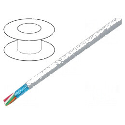 Cablu EcoCable Mini 8x28AWG gri închis | Electronic-mag.ro | Componente Electronice