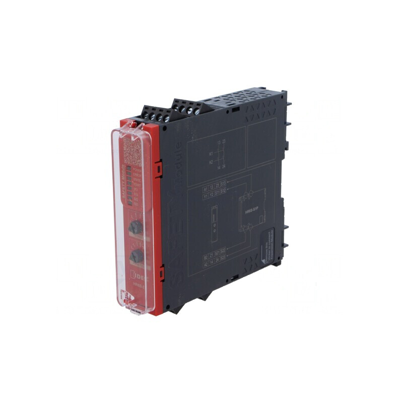 Modul releu de siguranță 24VAC 24VDC 2 IN pentru șină DIN | Electronic-mag.ro | Componente Electronice