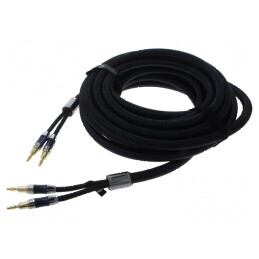 Cablu banana mufă x2 10m aurit | Electronic-mag.ro | Componente Electronice