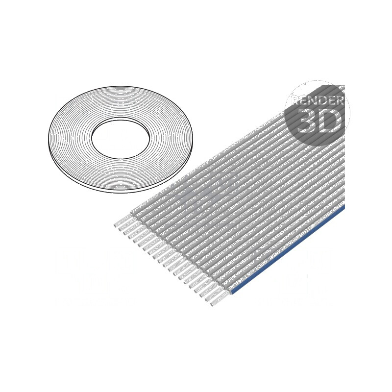 Cablu bandă litat 1,27mm PO gri deschis | Electronic-mag.ro | Componente Electronice