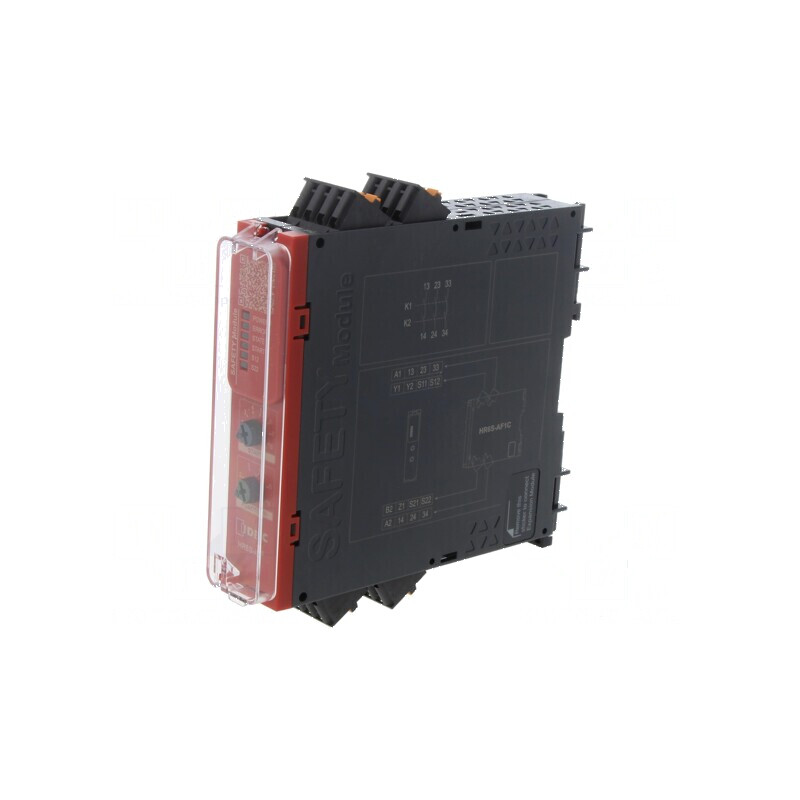 Releu de siguranţă 24VAC 24VDC IN: 2 - compatibil cu şina DIN | Electronic-mag.ro | Componente Electronice