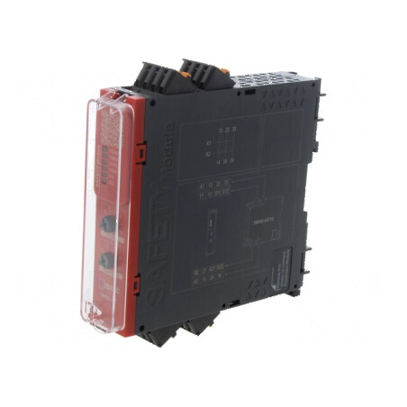 Releu de siguranţă 24VAC 24VDC IN: 2 - compatibil cu şina DIN | Electronic-mag.ro | Componente Electronice