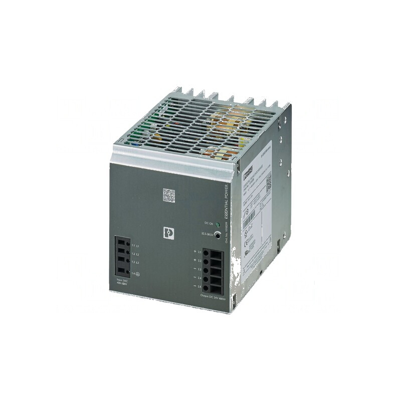 Alimentator pulsatoriu pentru şină DIN 480W 24VDC 0-20A IP20 | Electronic-mag.ro | Componente Electronice