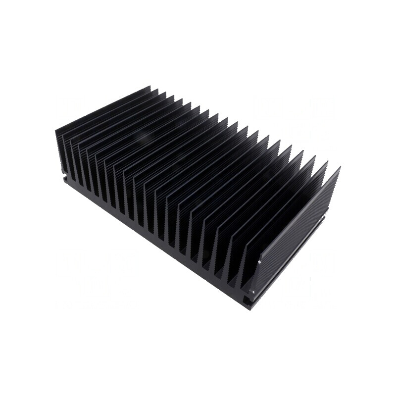 Radiator extrudat neagru 150x265x74 mm | Electronic-mag.ro | Componente Electronice