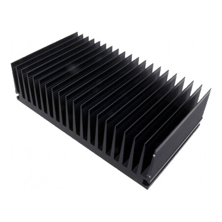 Radiator extrudat neagru 150x265x74 mm | Electronic-mag.ro | Componente Electronice