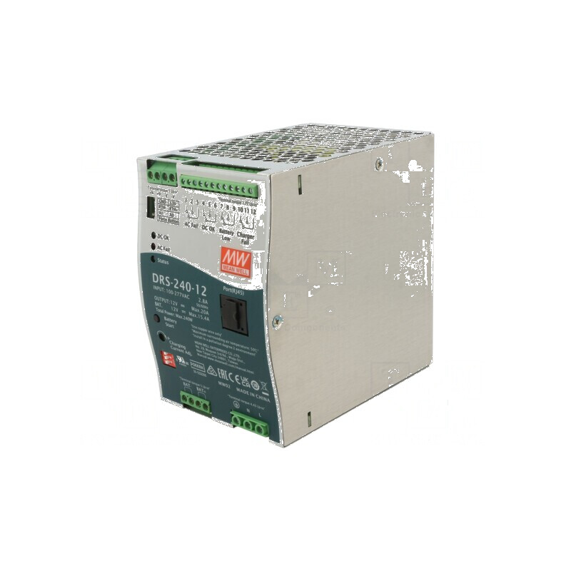 Alimentator cu buffer pentru şină DIN 240W 12VDC 20A 1  | Electronic-mag.ro | Componente Electronice