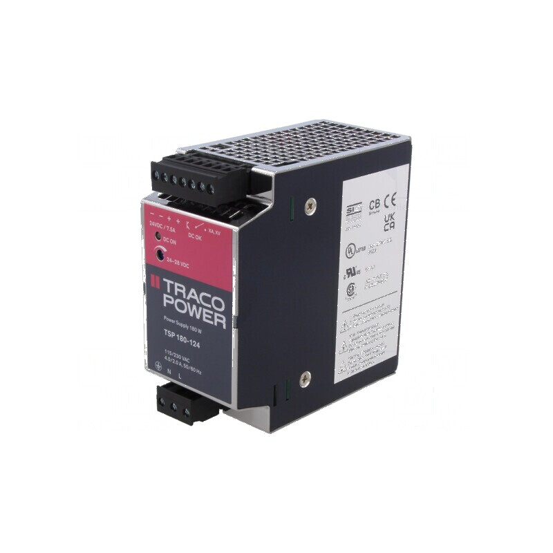 Alimentator pulsatoriu pentru şină DIN 180W 24VDC 7,5A | Electronic-mag.ro | Componente Electronice