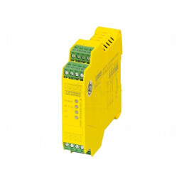 Modul releu de siguranţă 24VDC IN: 2 - pentru şină DIN | Electronic-mag.ro | Componente Electronice