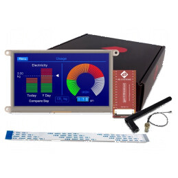 Afişaj TFT 7 inch 800x480 8MBRAM,16MbFLASH 400cd/m2 cu ESP32 | Electronic-mag.ro | Componente Electronice