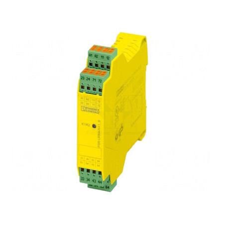 Releu de siguranţă 24VDC IN: 2 pentru şină DIN | Electronic-mag.ro | Componente Electronice