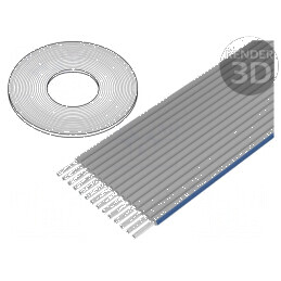 Cablu bandă litat PVC gri 100m | Electronic-mag.ro | Componente Electronice