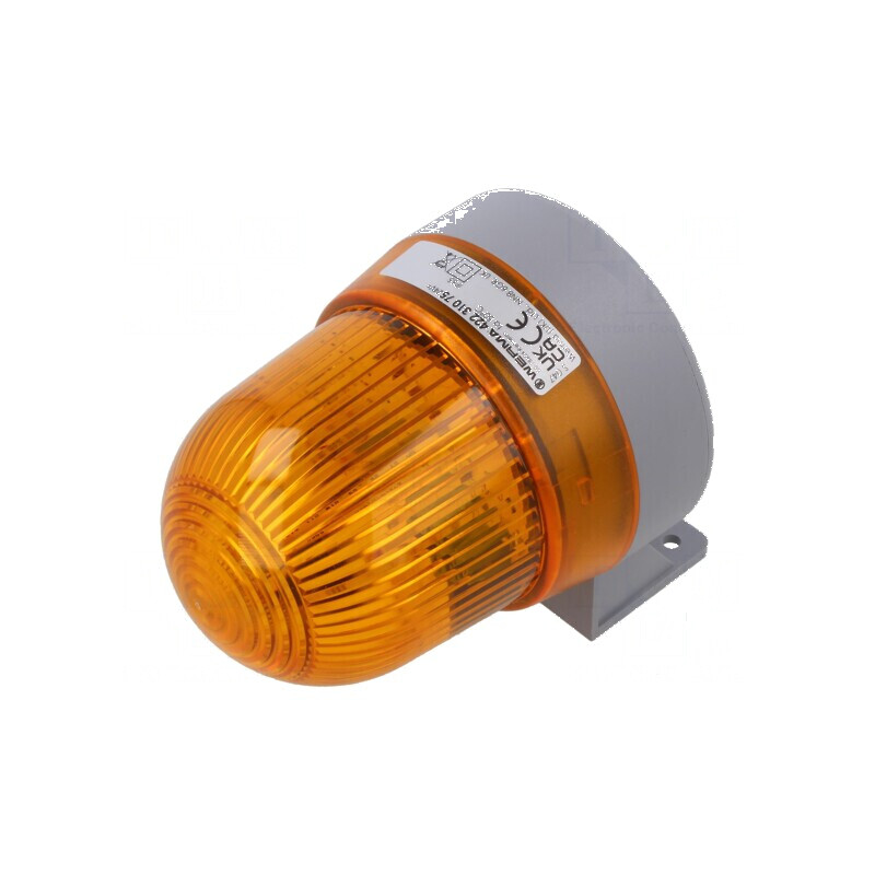 Semnalizator portocaliu luminos și acustic 24V | Electronic-mag.ro | Componente Electronice
