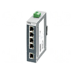 Switch Ethernet neadministrabil cu 5 porturi - 12÷48VDC | Electronic-mag.ro | Componente Electronice