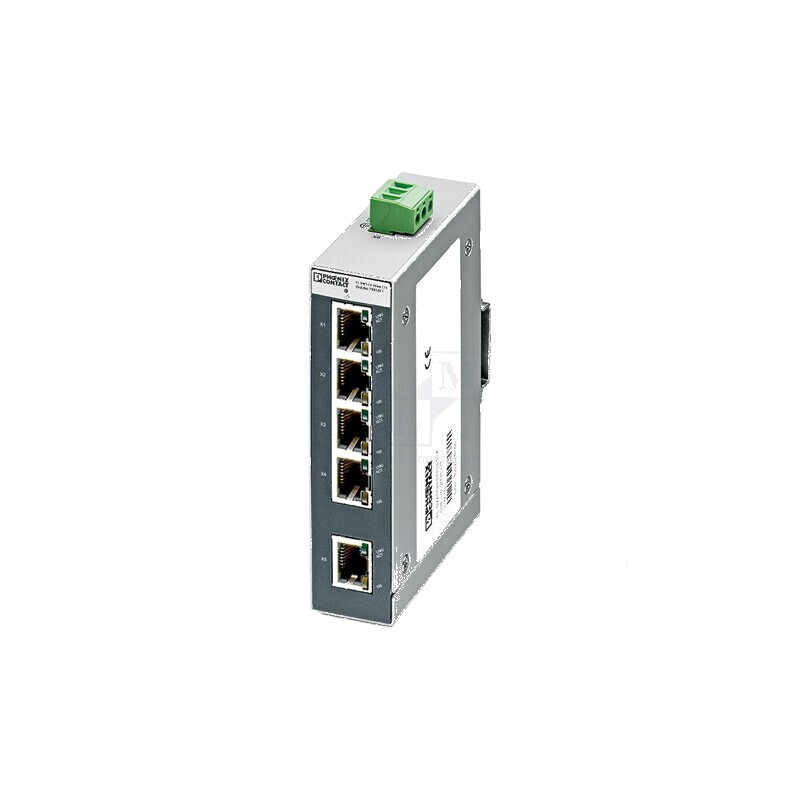 Switch Ethernet neadministrabil cu 5 porturi - 12÷48VDC | Electronic-mag.ro | Componente Electronice
