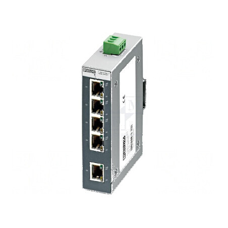 Switch Ethernet neadministrabil cu 5 porturi - 12÷48VDC | Electronic-mag.ro | Componente Electronice