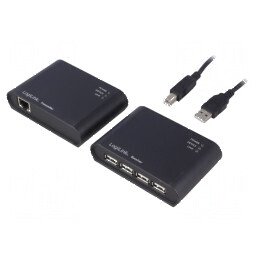 Extender USB USB 2.0 negru Cat: 5e,6 50m - Extender USB 50m | Electronic-mag.ro | Componente Electronice