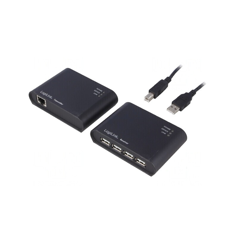 Extender USB USB 2.0 negru Cat: 5e,6 50m - Extender USB 50m | Electronic-mag.ro | Componente Electronice