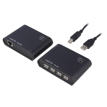 Extender USB USB 2.0 negru Cat: 5e,6 50m - Extender USB 50m | Electronic-mag.ro | Componente Electronice