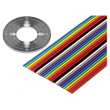 Cablu bandă 20x28AWG 1,27mm litat Cu neecranat PVC | Electronic-mag.ro | Componente Electronice