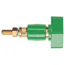 Clemă de laborator verde pe panou | Electronic-mag.ro | Componente Electronice