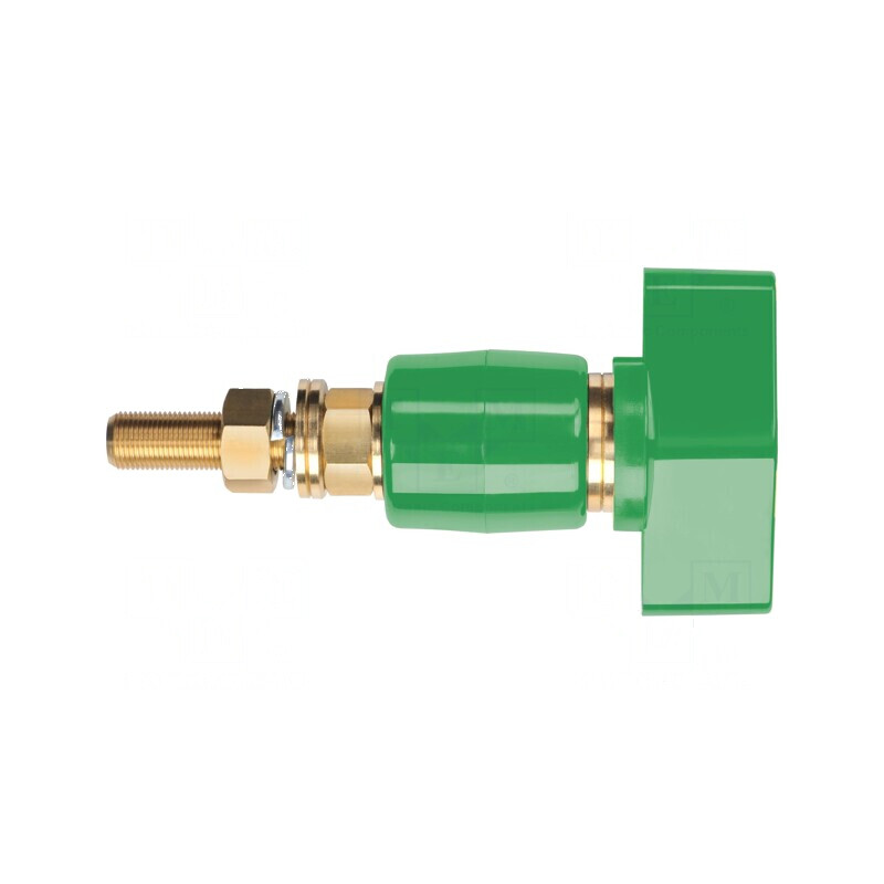 Clemă de laborator verde pe panou | Electronic-mag.ro | Componente Electronice
