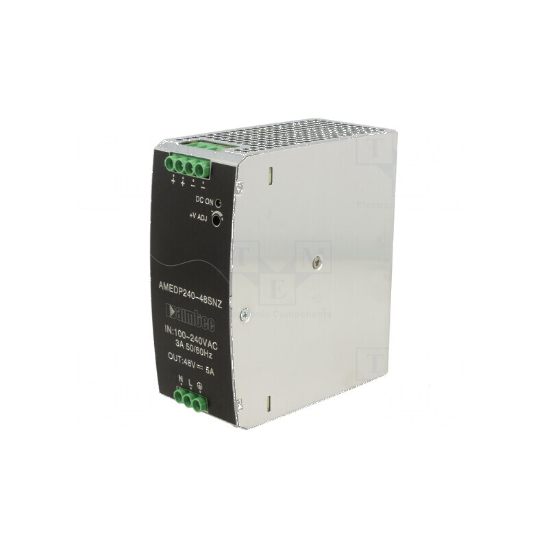 Alimentator pulsatoriu pentru şină DIN 240W 48VDC 5A - 94% eficienta | Electronic-mag.ro | Componente Electronice