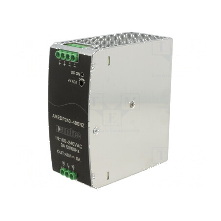 Alimentator pulsatoriu pentru şină DIN 240W 48VDC 5A - 94% eficienta | Electronic-mag.ro | Componente Electronice