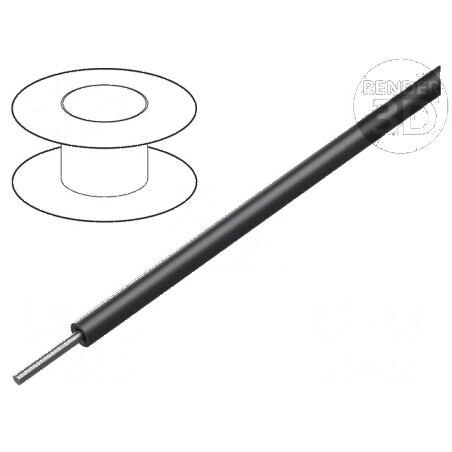 Cablu HookUp Wire 24AWG sârmă Cu PVC negru 1kV 305m 1000ft: Cablu HookUp Wire 24AWG negru 305m | Electronic-mag.ro | Componente Electronice