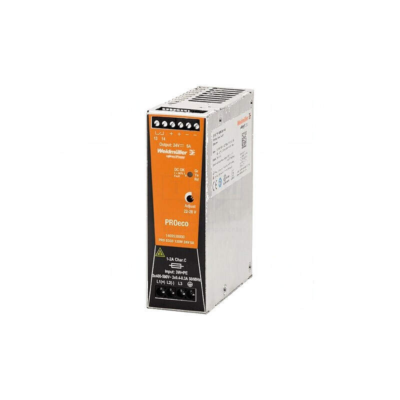 Alimentator pulsatoriu pentru şină DIN 120W 24VDC 5A | Electronic-mag.ro | Componente Electronice