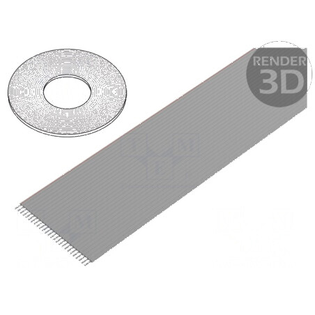 Cablu bandă litat PVC gri - 91,5m | Electronic-mag.ro | Componente Electronice