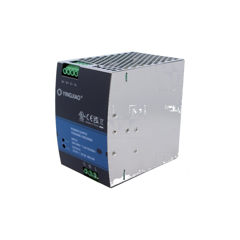 Alimentator pulsatoriu pentru şină DIN 480W 24VDC 20A | Electronic-mag.ro | Componente Electronice