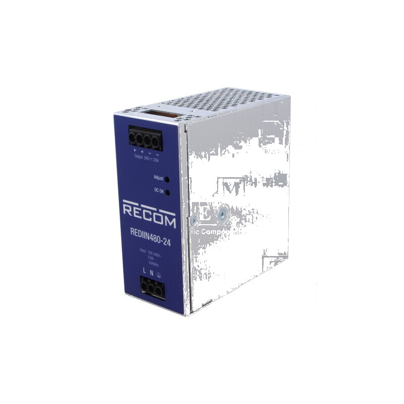 Alimentator pulsatoriu 24VDC 20A DIN 480W | Electronic-mag.ro | Componente Electronice