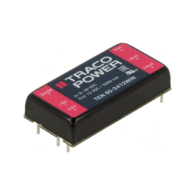 Convertor DC/DC 60W 9-36V to 12VDC 5000mA 2x1 | Electronic-mag.ro | Componente Electronice