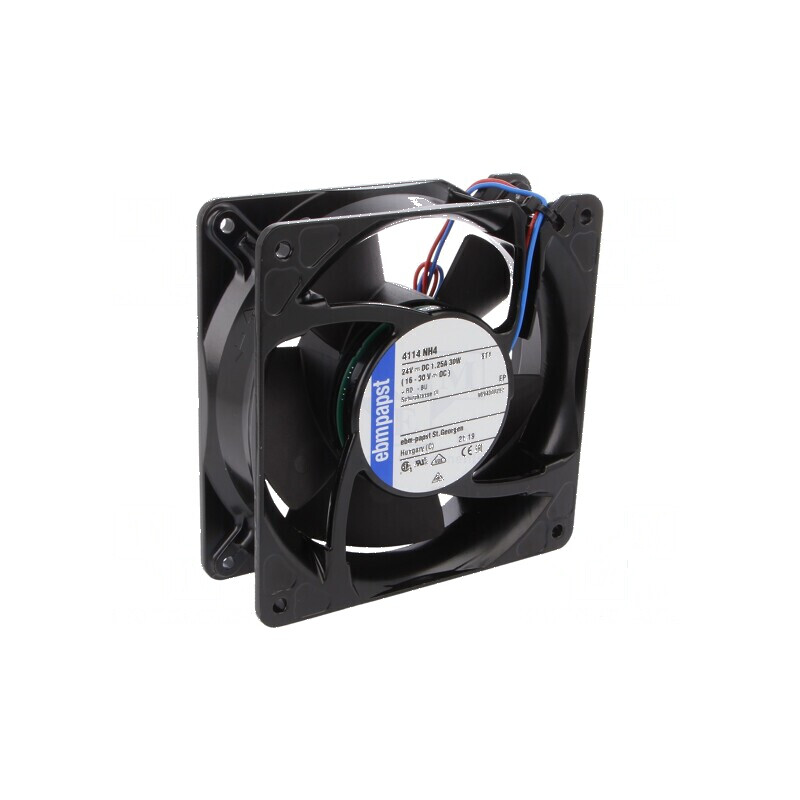 Ventilator axial DC 24VDC 119x119x38mm 355m3/h 67dBA | Electronic-mag.ro | Componente Electronice