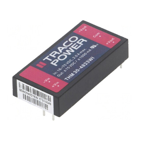 Convertor DC/DC 30W dual output 15VDC/-15VDC | Electronic-mag.ro | Componente Electronice