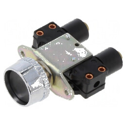 Buton pneumatic cu filet M12 și pini NC neagră | Electronic-mag.ro | Componente Electronice