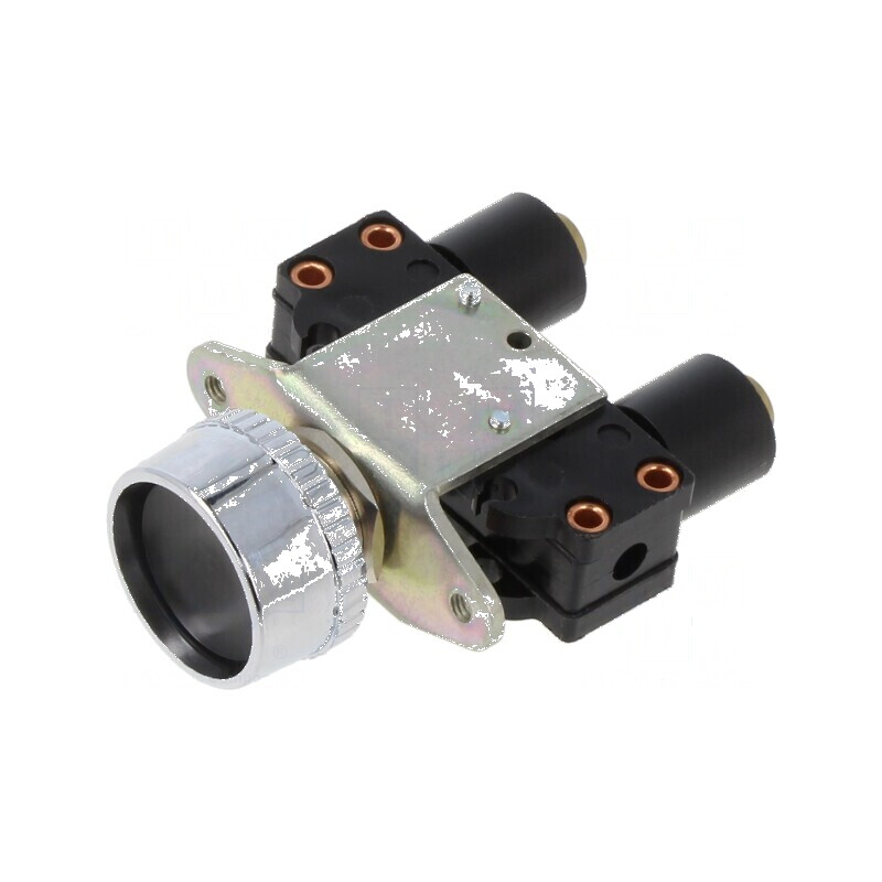 Buton pneumatic cu filet M12 și pini NC neagră | Electronic-mag.ro | Componente Electronice