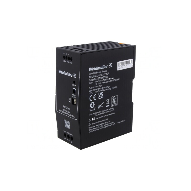 Alimentator pulsatoriu pentru şină DIN 240W 24VDC 10A | Electronic-mag.ro | Componente Electronice