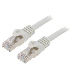 Patch cord S/FTP Cat6a Cu LSZH Gri 15m | Electronic-mag.ro | Componente Electronice